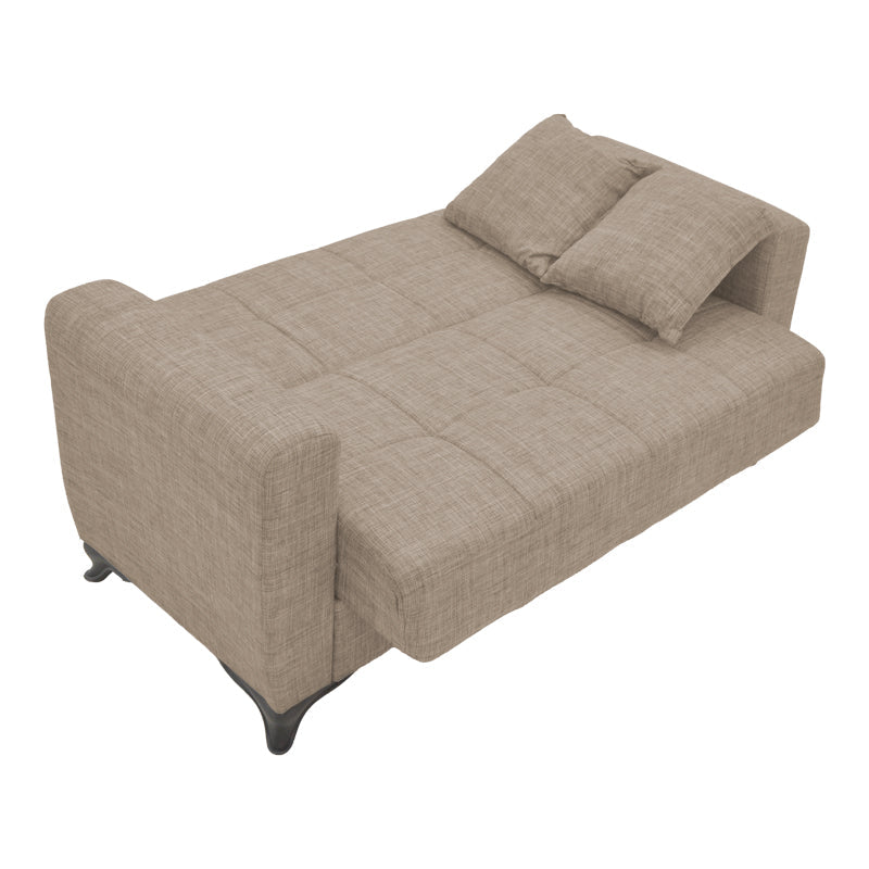 Set de living 2 piese Modesto din tesatura, maro deschis, 85x215 cm