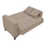 Set de living 2 piese Modesto din tesatura, maro deschis, 85x215 cm