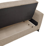 Set de living 2 piese Modesto din tesatura, maro deschis, 85x215 cm
