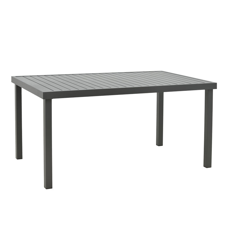 Set de Masa Azelie-Kliton 7 piese din tesatura antracit-aluminiu, antracit, 77x55x94 cm