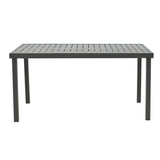 Set de Masa Azelie-Kliton 7 piese din tesatura antracit-aluminiu, antracit, 77x55x94 cm