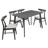 Set de Masa Benson - Orlean 5 bucati 120x80x75cm - Gri
