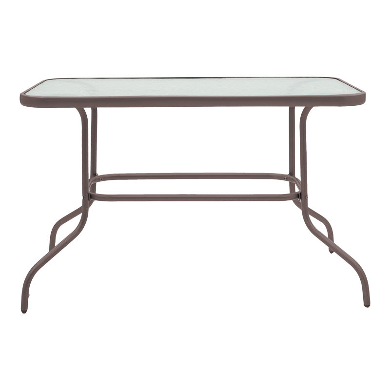 Set de masă de bucătărie Valor-Sussie, Metal și Sticlă, Maro, 110x60x70 cm
