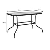 Set de masă de bucătărie Valor-Sussie, Metal și Sticlă, Maro, 110x60x70 cm