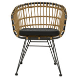 Set de sufragerie Kliton-Naoki 3 piese din aluminiu si metal Antracit la nuante de negru, 80x80x74 cm