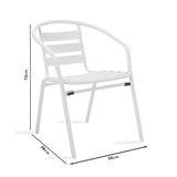 Set de sufragerie Watson-Tade 3 piese metal-negru-sticla, D60x70 cm