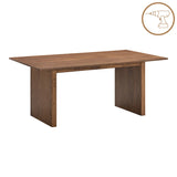 Set de masa din lemn masiv Eleganza-Siena piese, nuc, 180x99x76 cm