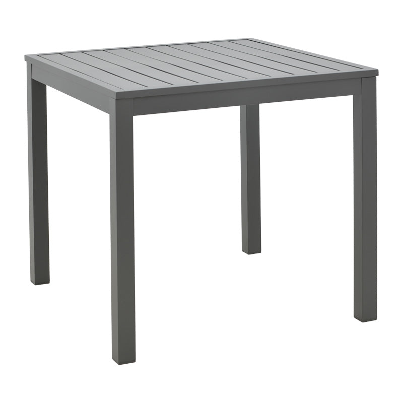 Set de sufragerie cu 3 piese Kliton-Naoki, aluminiu & metal, antracit & negru, 80x80x74 cm