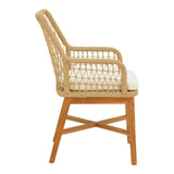 Set de Masa Elaiza-Kenda 5 piese, Natural, D80x75 cm