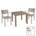 Set de Masa Explore-Fontline 5 piese capucino, Bej, 90x90x74 cm