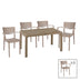 Set de Masa Explore-Forntline set 7 piese, Crem, 150x90x74 cm