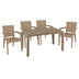 Set de Masa Explore-Halcyon pachet 5 piese, Crem, 150x90x74 cm