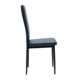 Set de Masa pentru 5 persoane Chloe-Parker din sticla, gri inchis-Natural, 120x70x75 cm