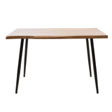 Set de masă și scaune Neve-Parker, Lemn/Metal, Negru, 120x80x75 cm