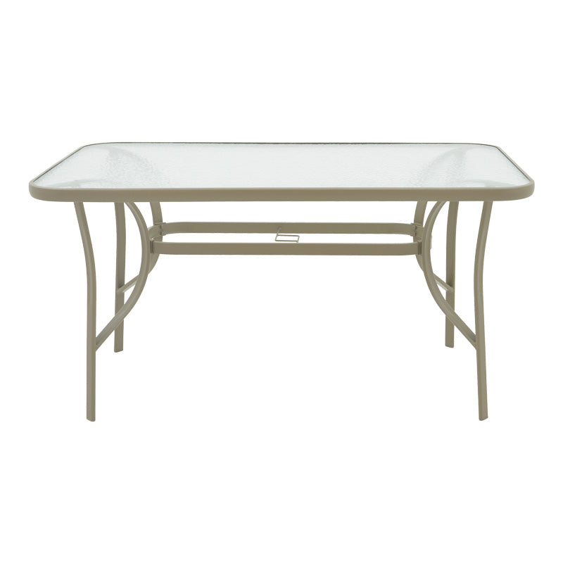 Set de masă Sussie cu funcție multifuncțională, Metal și sticlă, Multicolor, 140x80x70 cm