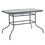 Set de Masa Valor-Obbi, Maro - Gri inchis, 110x60x70 cm - Gri inchis