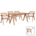 Set de Masa Winslow I, 7 piese, nuc deschis, 160x85x75 cm