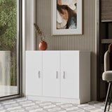 Set de mobilier de birou Barsto, Alb - Nuc - Stejar, 5 piese Elegante, 140x60x74 cm - Alb