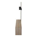 Set de mobilier living cu rafturi Delfina și metal, Sonoma - Negru, 190x40x199 cm - Negru
