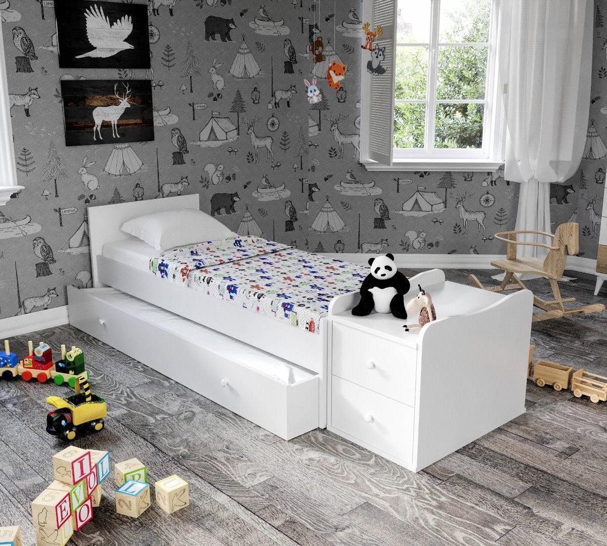 Set de mobilier pentru camera bebelusului Sansa, Alb, 95x67x175 cm