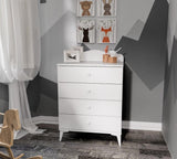 Set de mobilier pentru camera bebelusului Sansa, Alb, 95x67x175 cm