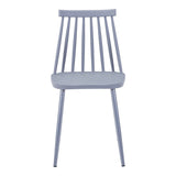 Set de mobilier pentru sufragerie cu masă și scaune Elijah-Aurora, Polipropilenă, Masa: , Scaune: 2 bucăți, Alb-Gri, 60x74 cm