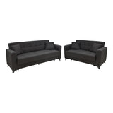 Set de sufragerie 2 piese Modesto, neagra, 85x215 cm