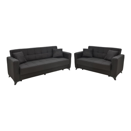Set de sufragerie 2 piese Modesto, neagra, 85x215 cm
