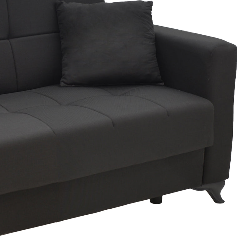 Set de sufragerie 2 piese Modesto, neagra, 85x215 cm