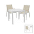 Set de sufragerie Azelie-Kliton set de 5 Gri-aluminiu, alb, 77x55x94 cm