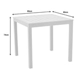 Set de sufragerie Azelie-Kliton set de 5 Gri-aluminiu, alb, 77x55x94 cm