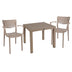 Set de sufragerie Explore-Fontline set 3 piese, Crem, 90x90x74 cm