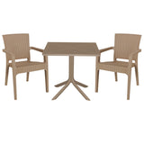 Set de sufragerie Groovy-Halcyon set 3 piese, Crem, 80x80x74 cm