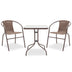 Set de sufragerie Obbi-Watson 3buc metal-pe maro, 60x60x60 cm
