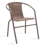 Set de sufragerie Obbi-Watson 3buc metal-pe maro, 60x60x60 cm