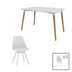 Set de sufragerie student Natali-Gaston set 5 buc, alb, 120x80x76 cm