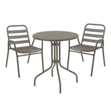 Set de sufragerie Sussie-Vergo set de 3 sampanie metal-aluminiu, Bej, D60x70 cm