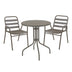 Set de sufragerie Sussie-Vergo set de 3 sampanie metal-aluminiu, Bej, D60x70 cm