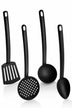 Accesorii Si Ustensile Set de ustensile de bucătărie, Negru, 34x5x34 cm