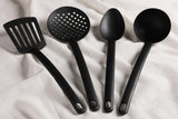 Set de ustensile de bucătărie, Negru, 34x5x34 cm