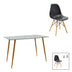 Set de sufragerie Chloe-Julita, 5 piese, Antracit, 120x70x75 cm