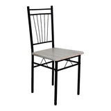 Set de sufragerie cu masă și 4 scaune Roza, și metal, Stejar, 120x65x75 cm