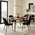 Set de sufragerie cu Murde Chairs negru and Neve masă, negru, 140x80x75 cm
