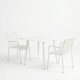 Set de sufragerie exterior Heven Vista, 3 piese, 80x80x72 cm - Alb