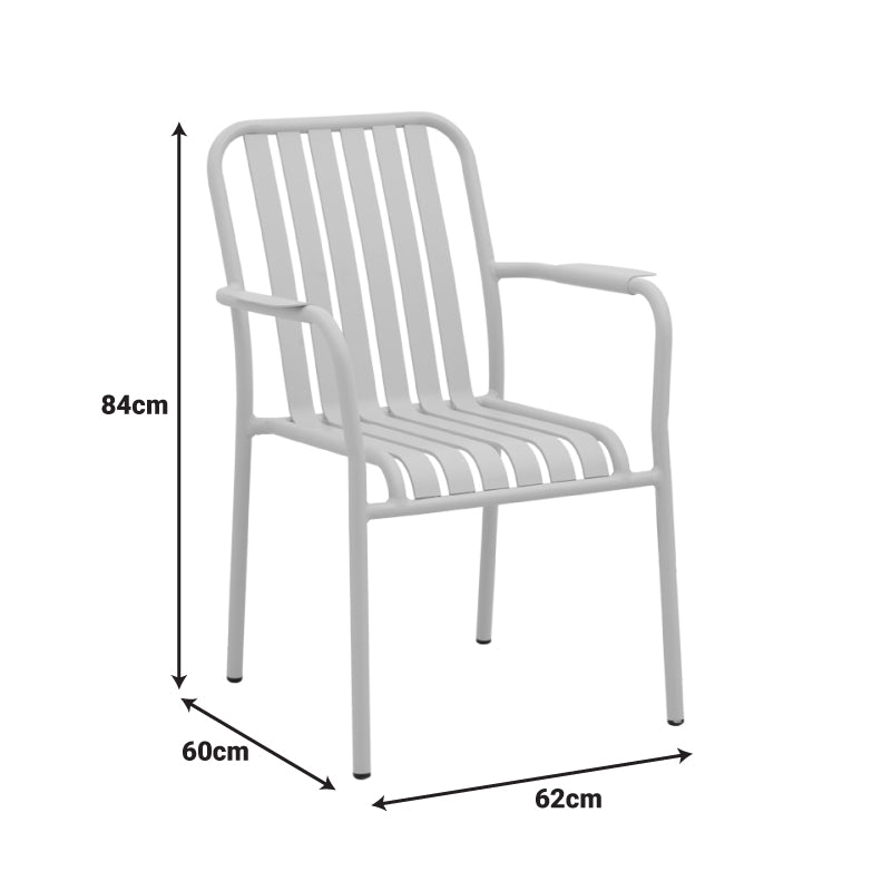 Set de sufragerie exterior Heven Vista, 7 piese, 120x70x72 cm - Antracit