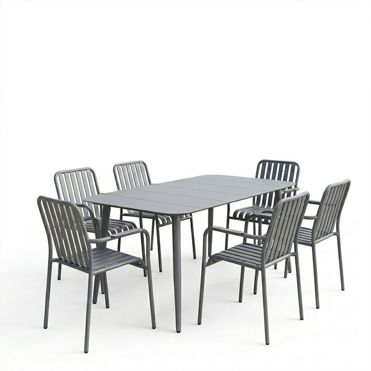 Set de sufragerie exterior Heven Vista, 7 piese, 150x80x72 cm - Antracit