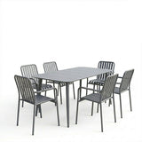 Set de sufragerie exterior Heven Vista, 7 piese, 150x80x72 cm - Antracit
