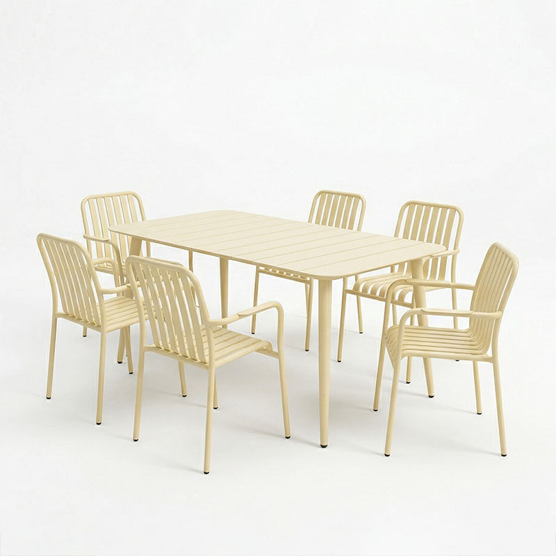 Set de sufragerie exterior Heven Vista, 7 piese, 150x80x72 cm - Set dining exterior Heven Vista, 7 piese, 150x80x72 cm - 200-001612