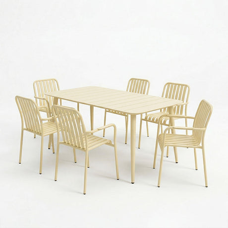 Set de sufragerie exterior Heven Vista, 7 piese, 150x80x72 cm