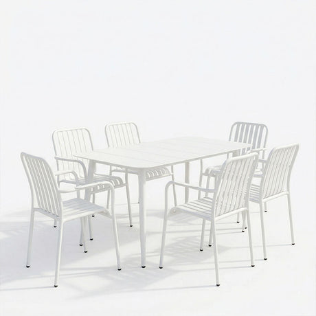 Set de sufragerie exterior Heven Vista, 7 piese, 120x70x72 cm